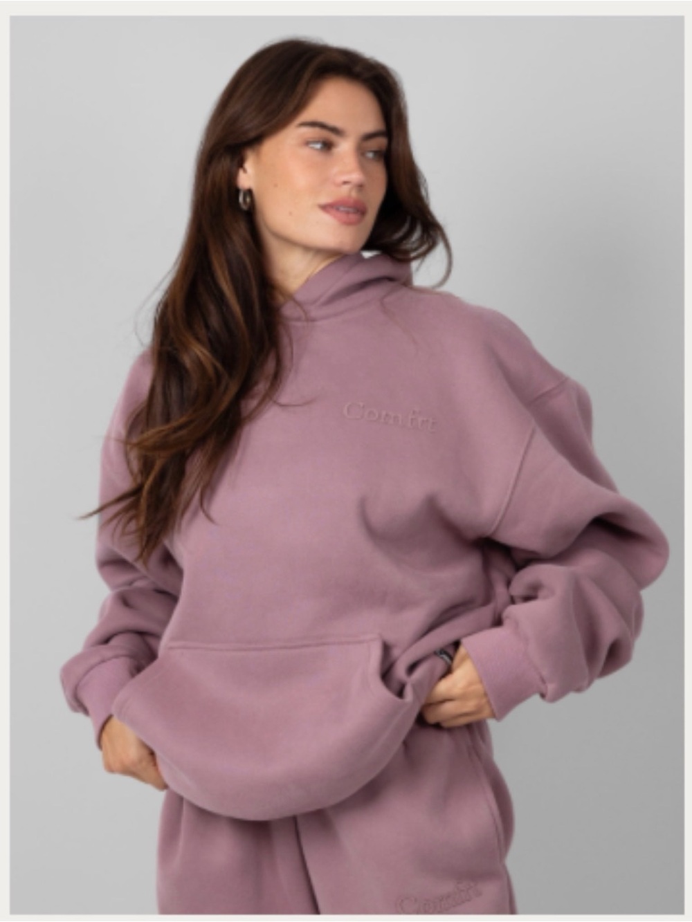 Comfrt Unisex Minimalist Hoodie | Orchid | Medium